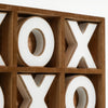Wood Tic Tac Toe Game Board Tabletop Decor (11.8" x 11.8")